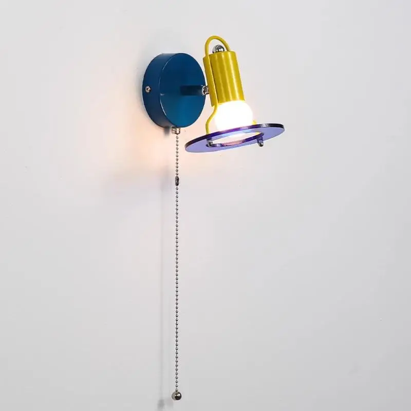 Blue Red Wall Lights Memphis Design Living Room Wall Lamps Acrylic Sconce Colorful Decorative Bedroom Bedside Light for Study