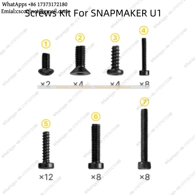 Screws Kit For SNAPMAKER U1 3D Printer, Securing Machine Parts Fasteners Set