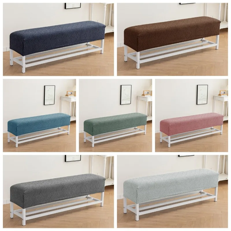 1PC Stretch Piano Chair Slipcover Thick Rectangular Stool Seat Cover Elastic Furniture Protector For Piano Bench Cushion Decor