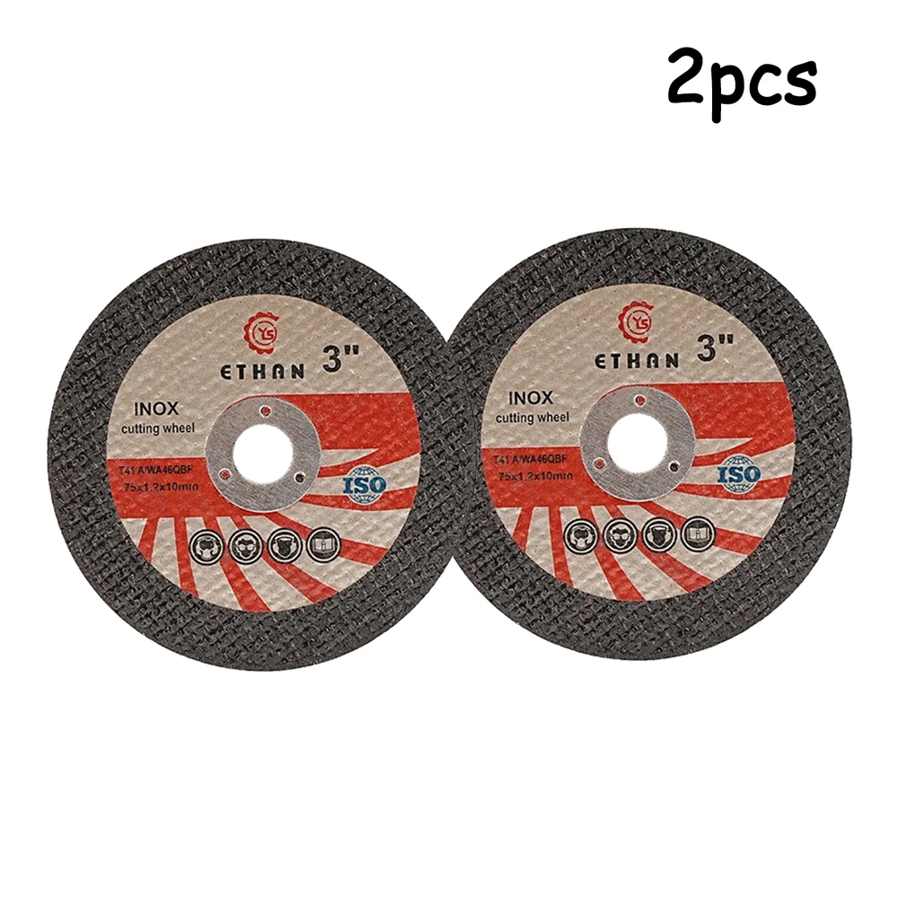 2/5 Stück 75mm Harz-Trennscheiben 3 Zoll Mini-Schneidscheiben Kreisförmige Harz-Schleifscheiben für Winkelschleifer zum Schneiden von Metall, Holz und PVC