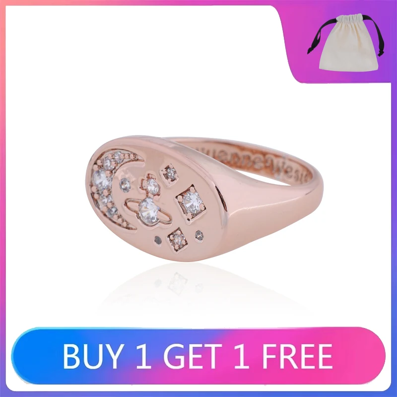 Buy 1 Get 1 Free Vivian DORINA Star Moon Ring Premium Ins