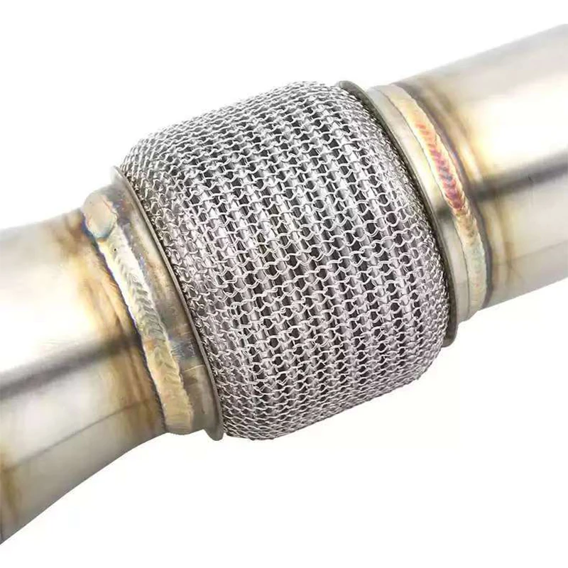 أنبوب سفلي من الفولاذ المقاوم للصدأ المصقول لسلسلة G30 5 ترقية أنبوب عادم عادم عالي التدفق لمحرك توربو 530i موديل B48 2.0L