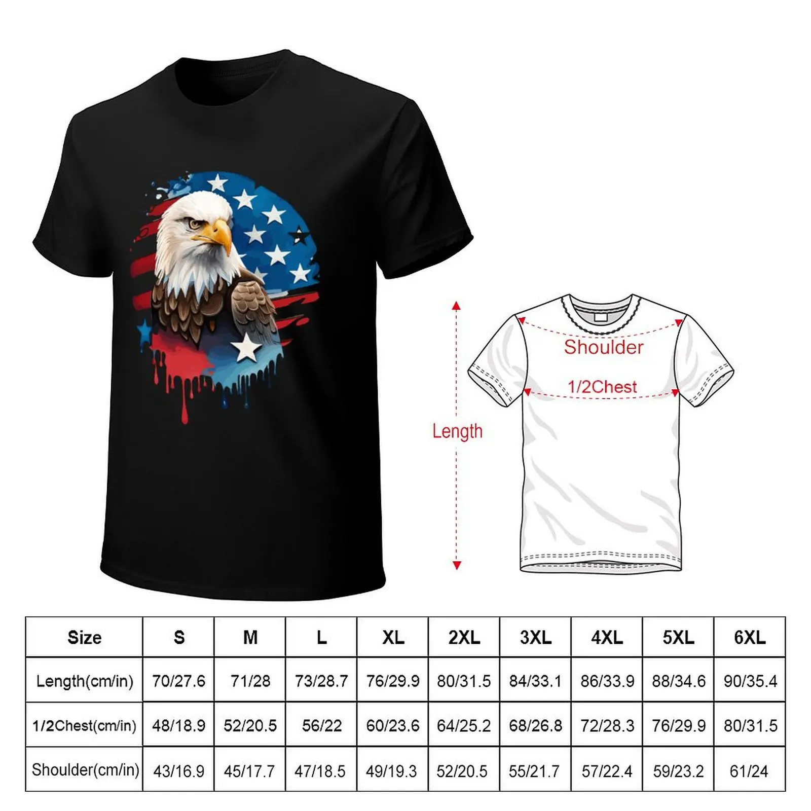 American Bald Eagle T-Shirt Quick Dry Light Sports T-Shirt