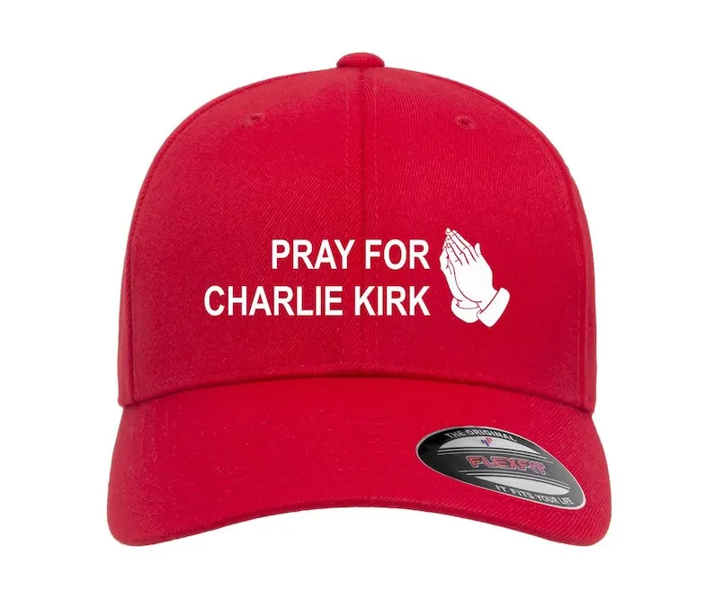 

Pray for Charlie Kirk Embroidered Fitted Hat