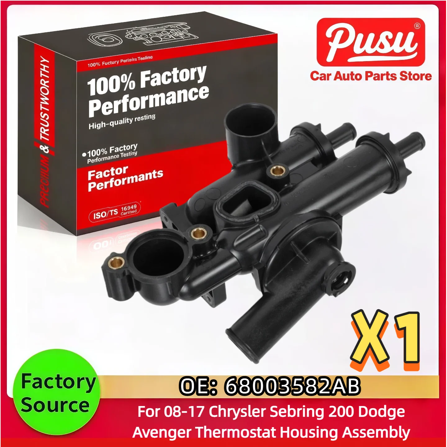Vehículo - Caja de termostato específica 68003582AB para Chrysler Sebring Dodge Avenger