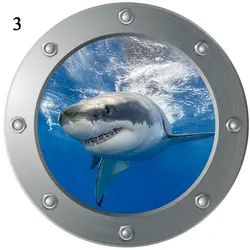 Śliczne Shark koralowa ryba żółw morze świat zwierzęta 3D okno Submarine Home Decor naklejka ścienna do ubikacji kalkomania do salonu Xmas