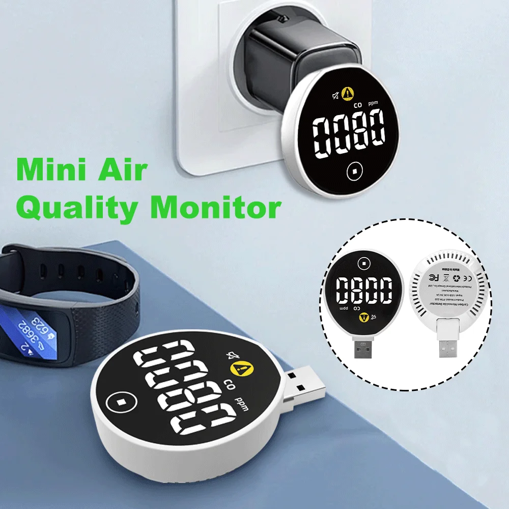 

Mini USB Plug-in Air Quality Monitor Carbon Monoxide Gas Detection Portable Carbon Monoxide Detector