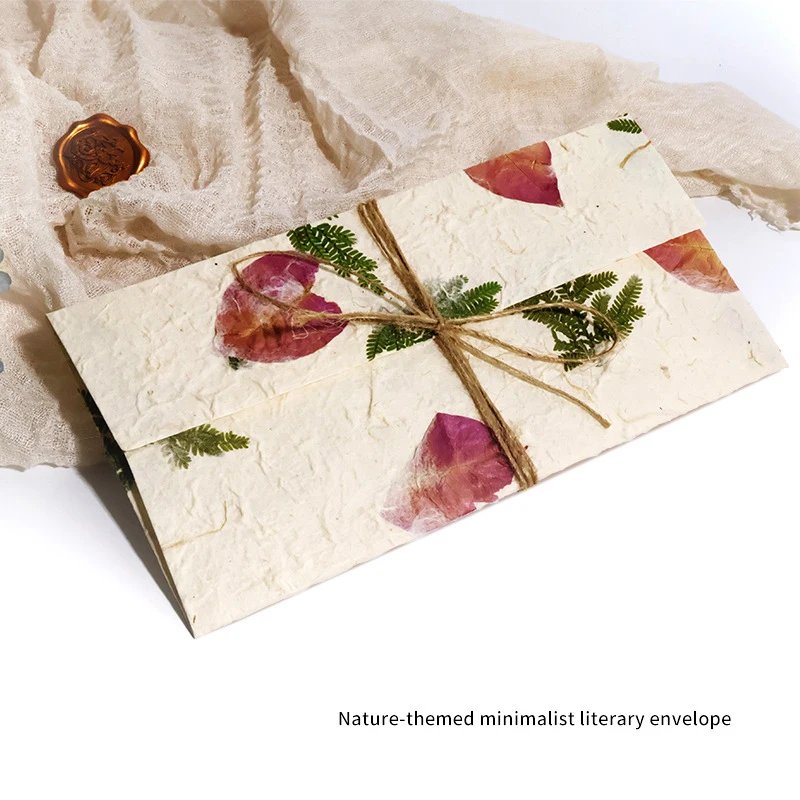 30pcs 10x20cm Natural Forest Literary Envelopes for Wedding 120g Paper Invitation Business Stationery Supplies Storage Bag