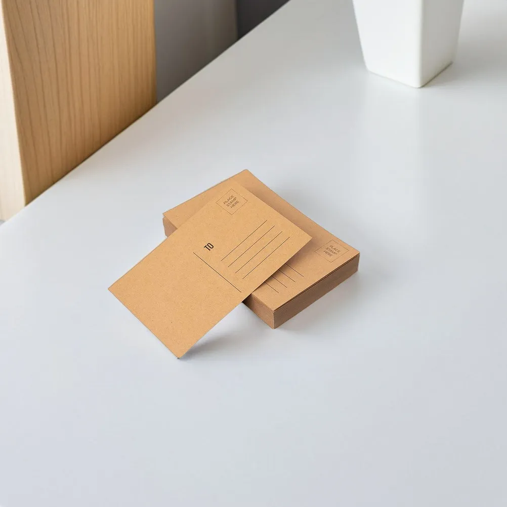 

50 Kraft Blank Postcards Smooth Printable Surface Ideal for Ink Paint Markers DIY Greeting Cards Invitations Travel Notes