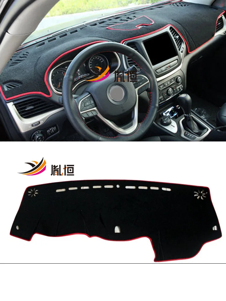 For Jeep  Cherokee 2014-2015 Car-Styling Dashmat Dashboard Cover Instrument Panel Insulation Sunscreen Protective Pad