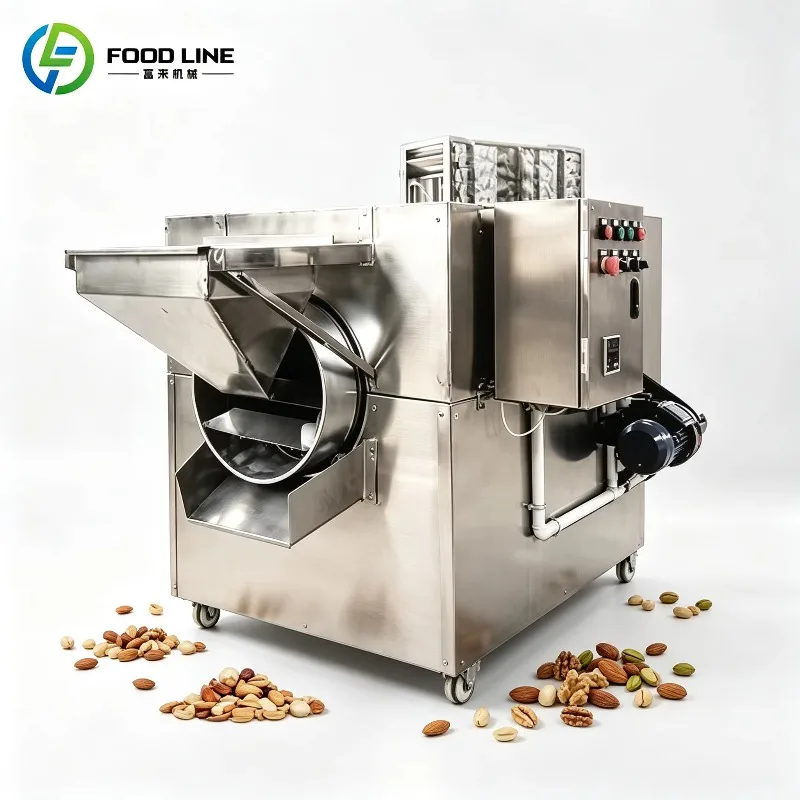 Custom made Commercial Automatic Nut Roasting Machine Electric Peanut Chestnut Roaster Multifunction Industrial Roasting Machine