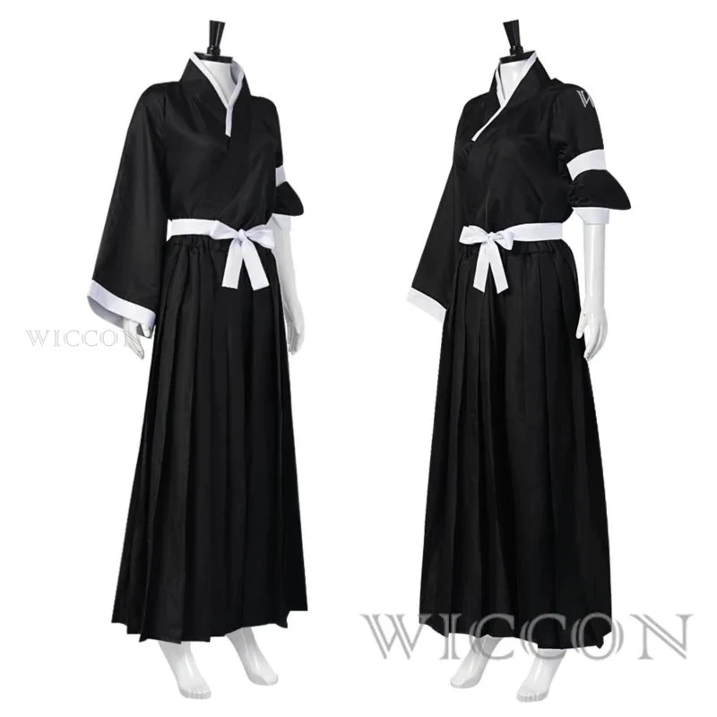 أزياء كوسبلاي كاملة الزي كوتشيكي روكيا أزياء تنكرية Ichigo Die Pa Soul Society Shinigami كيمونو حرب الدم لمدة ألف عام