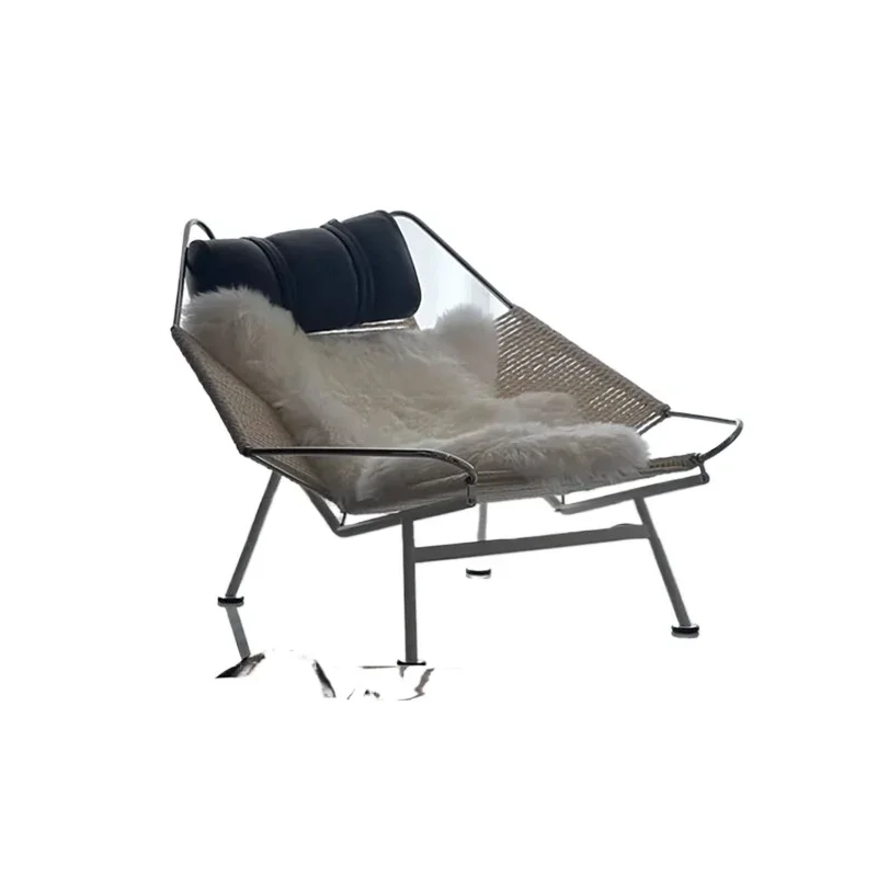 

Danish designer wabi wind recliner medieval flag rope creative leisure hand-woven seat design