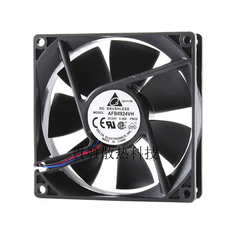 AFB0924VH for delta fan 9025 DC24V 0.40a 9CM 90*90*25MM double ball frequency converter cooling fan 3wires