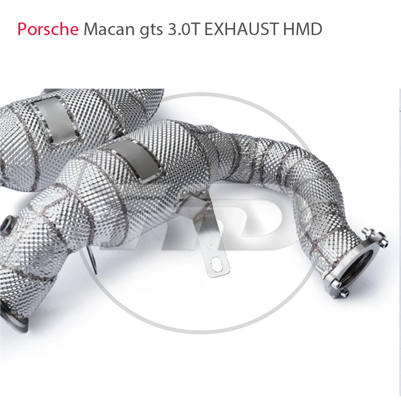 HMD رائجة البيع نظام العادم أنبوب سفلي عالي الأداء لبورشه ماكان GTS 3.0T مع أنبوب سباق درع الحرارة #4