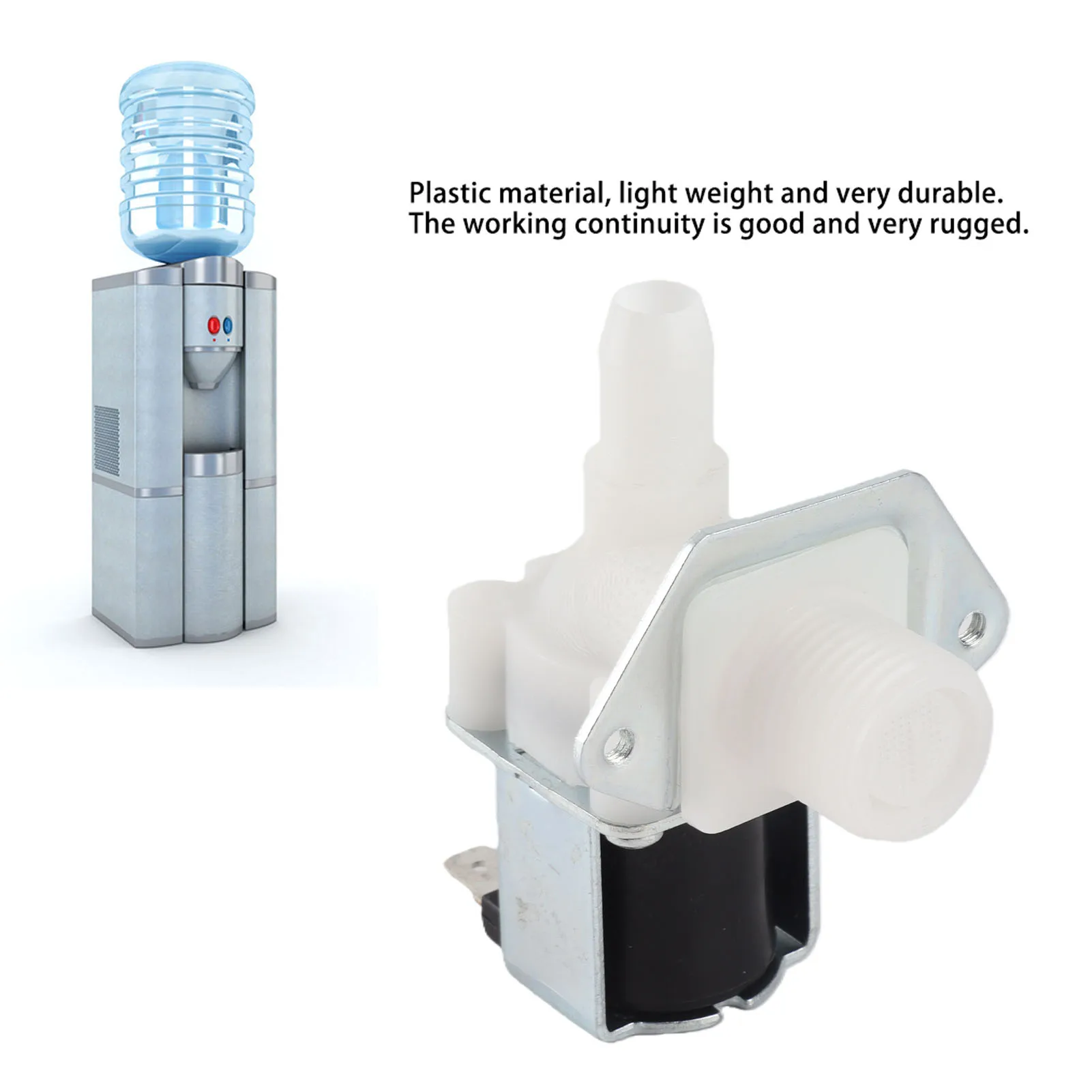1PC Solenoid Valve is single direction thread type Water Air Inlet Electric NC AC220V G1/4in AC220V