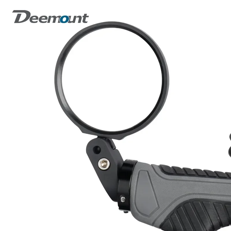 

DEEMOUNT Bicycle 1PC Mirror Universal Left Right Mount Acrylic Convex or Flat Lens Rear View Sight Reflector Angle Adjustable