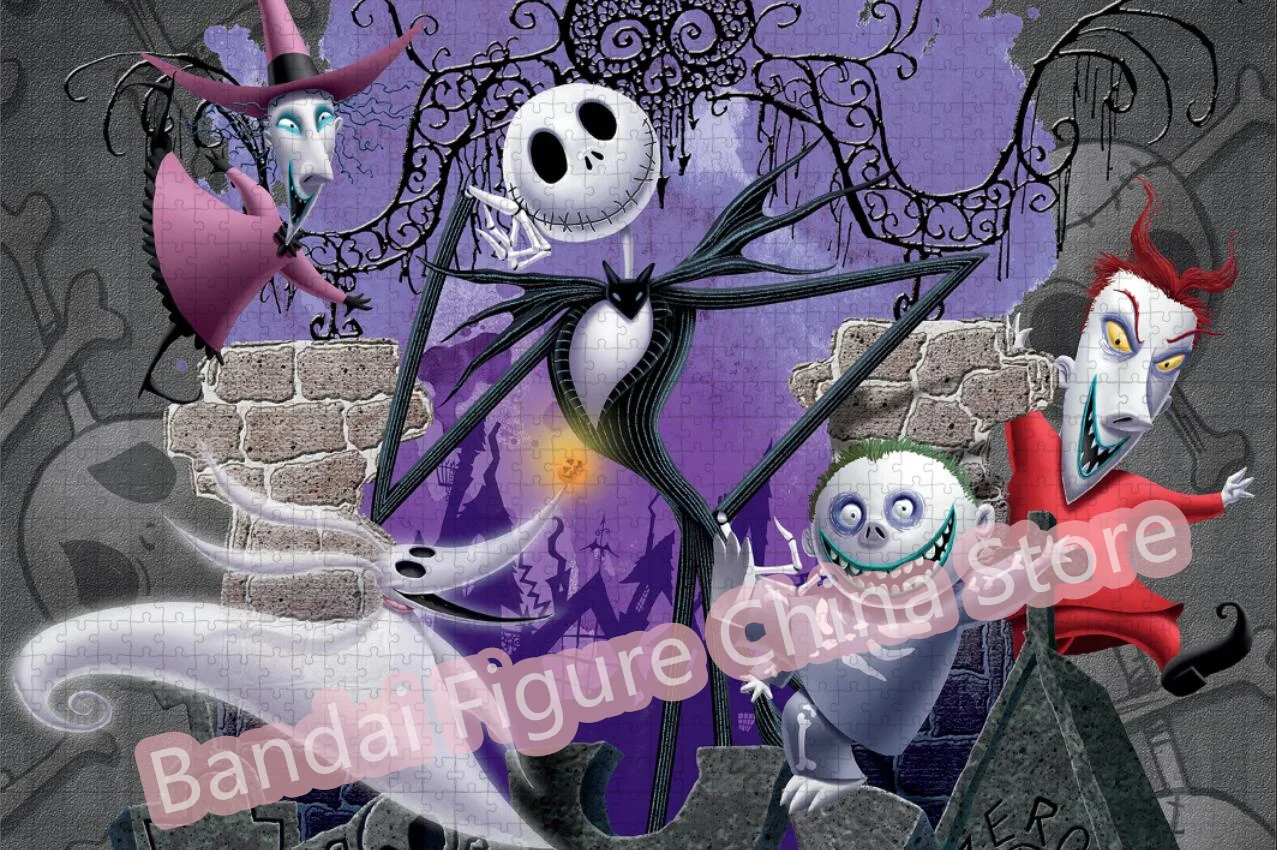 The Nightmare Before Christmas Jigsaw Puzzle for Kids Birthday Gifts Disney Horror Movies Print Puzzle Stress Relief Toys