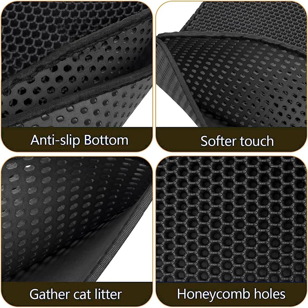 Waterproof Double EVA Non-slip Sand Basin Filter Cat Litter Pad Box Litter Mat Toilet Washable Bed Mat Clean Pad Matunder