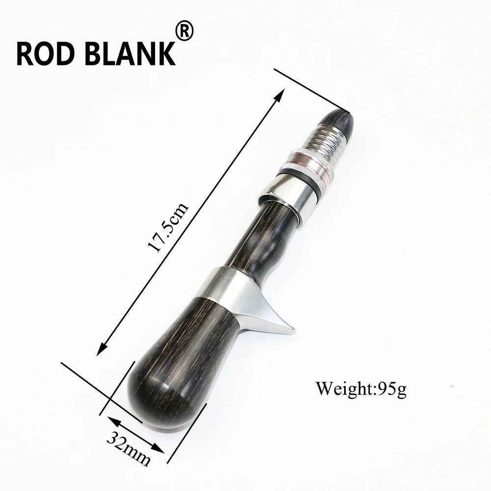 Rod Blank 1 Set Wood Handle Set Spinning Casting Wood Reel Seat Ice Fishing Rod DIY Component Trout Fishing Rod Pole Accessory