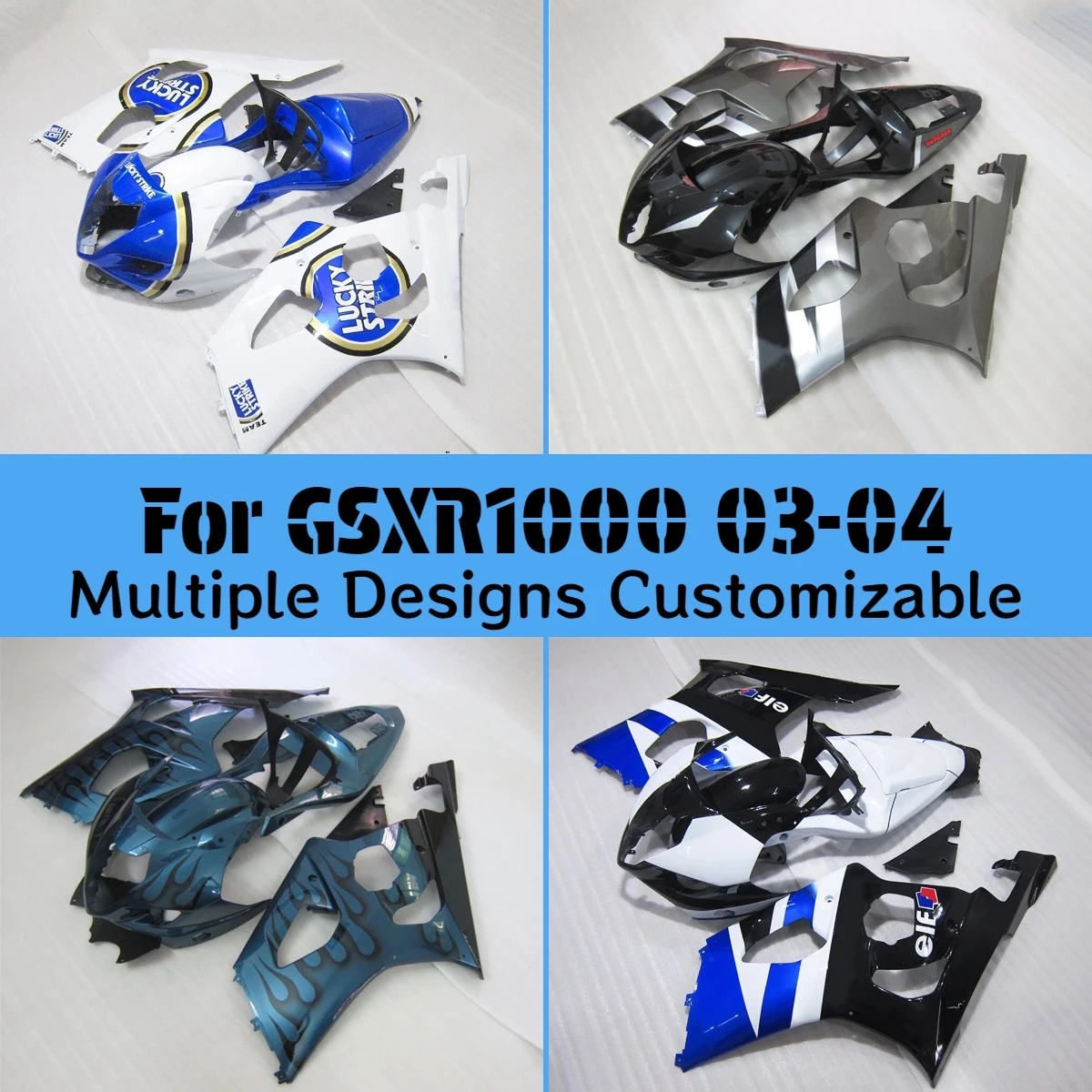 For GSXR 1000 2003 2004 Motorcycle Spare Parts Fairing Kit GSXR1000 03 04 ZXMT Cover Fairings