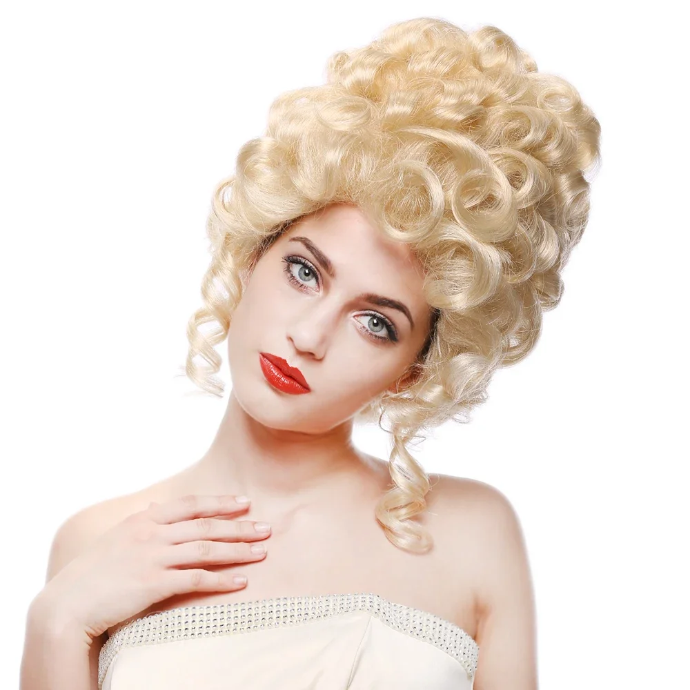 18th Century Wig Victorian Cosplay Wig for Rococo Costume Cosplay Baroque Hair Vintage Beehive Queen Synthetic Wigs Party Wigs