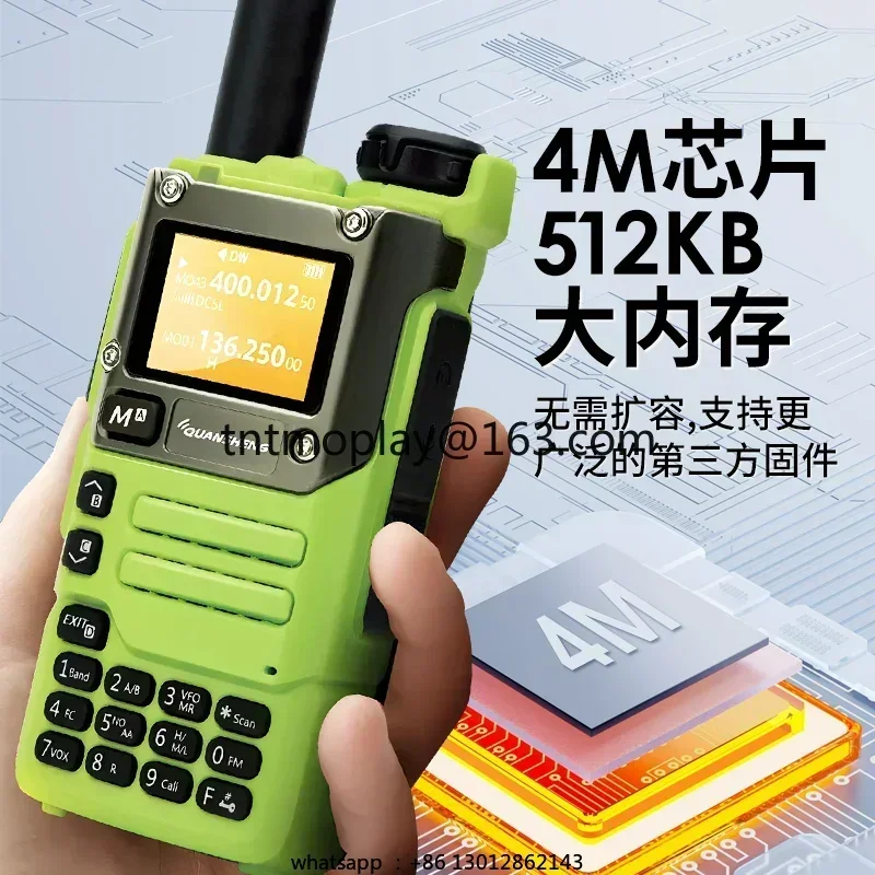 New UV-K6 Handheld Walkie-talkie UVK6 Handset K6 Chinese One-click Frequency Matching, Youth Green Big Memory K5 Upgrade