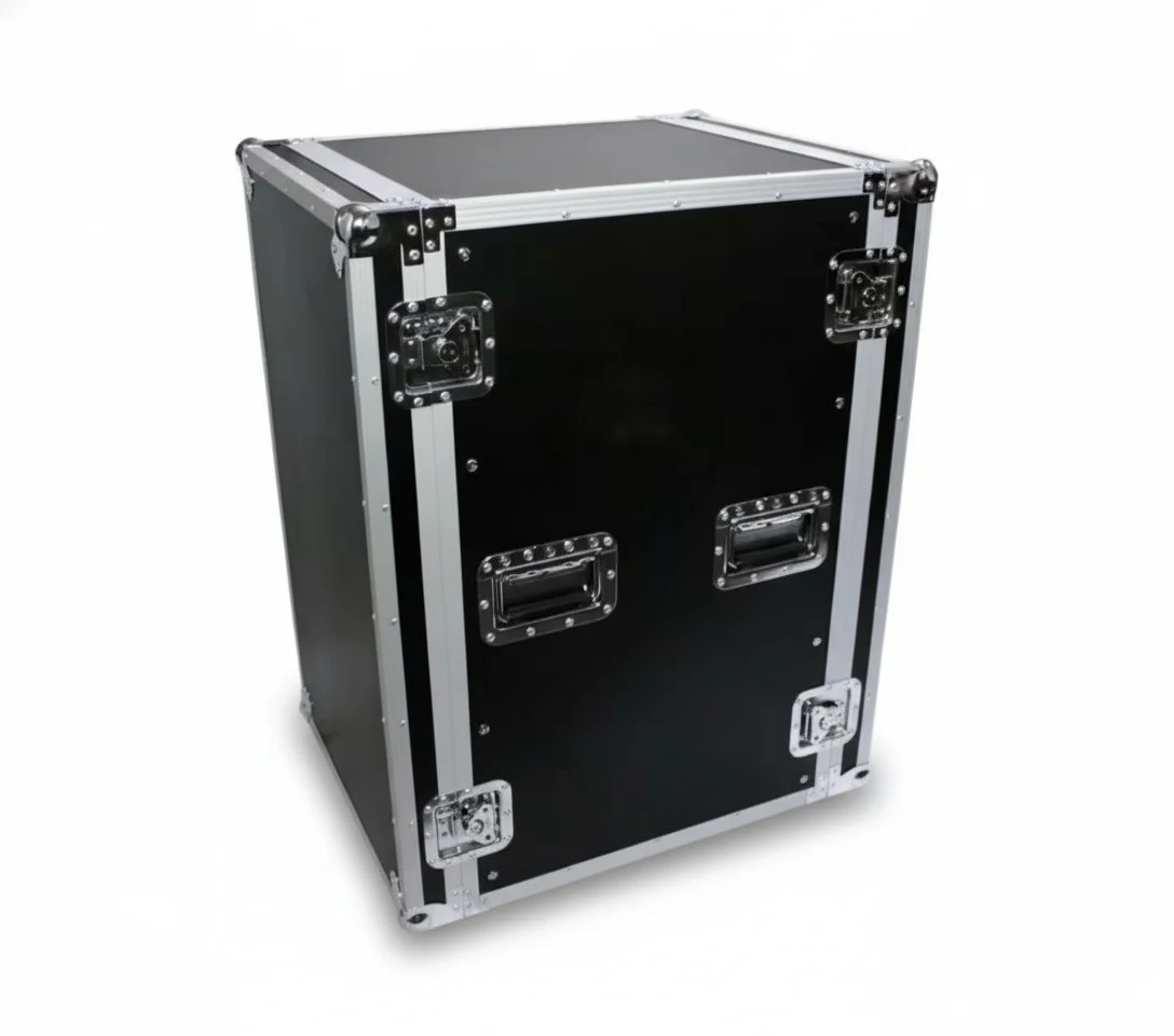 

18U Rack Case, 3/8 inch Plywood DJ Amp Flight Case, Vertical Amp Rack with Wheels, Audio Equipment Case for DJ Amplifiers