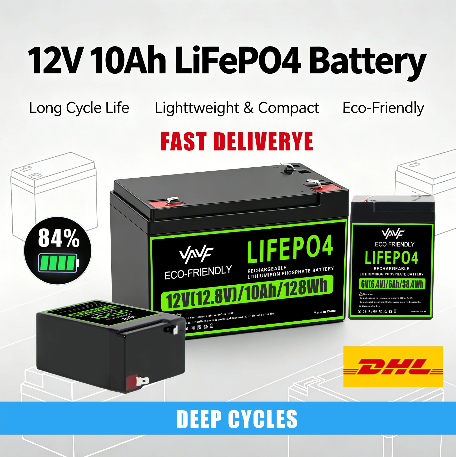

Heavy-Duty LiFePO4 Battery 12V 10000mAh Battery,Engineered for Ups,Solar Battery Trolling Motors,RVs,and Solar Setups☀️