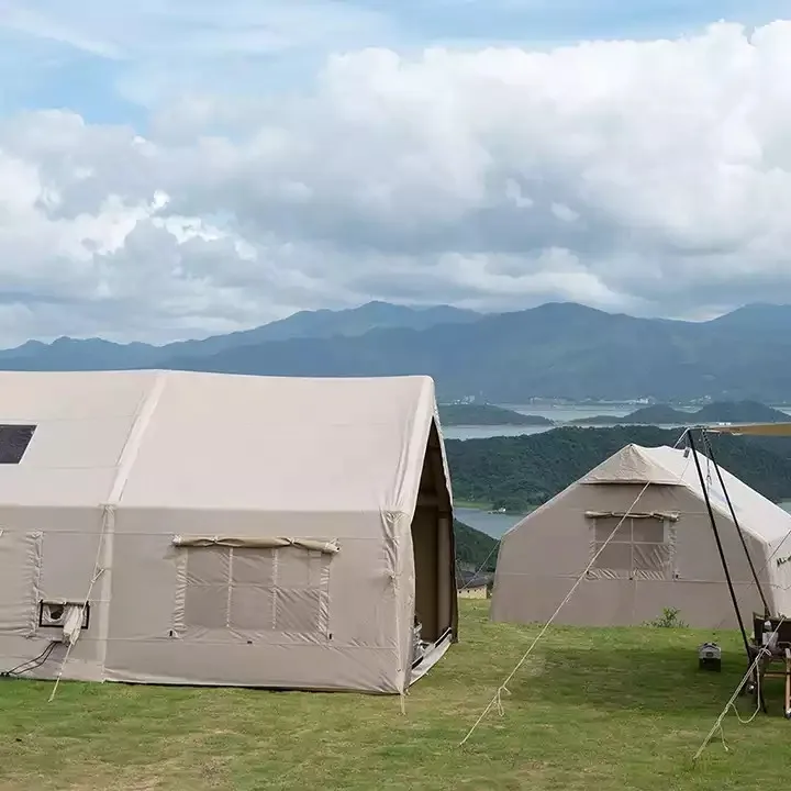 

Hot sale!Outdoor Glamping Air Camping Tube Tent Cotton Inflatable House Tent