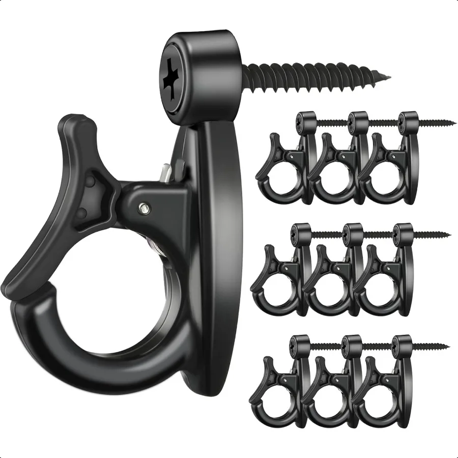 

48 Pcs String Light Hooks Screw in Hooks for Hanging String Lamp Wire Plants Pot Wind Chimes Patio Fairy Light Cord Holder with