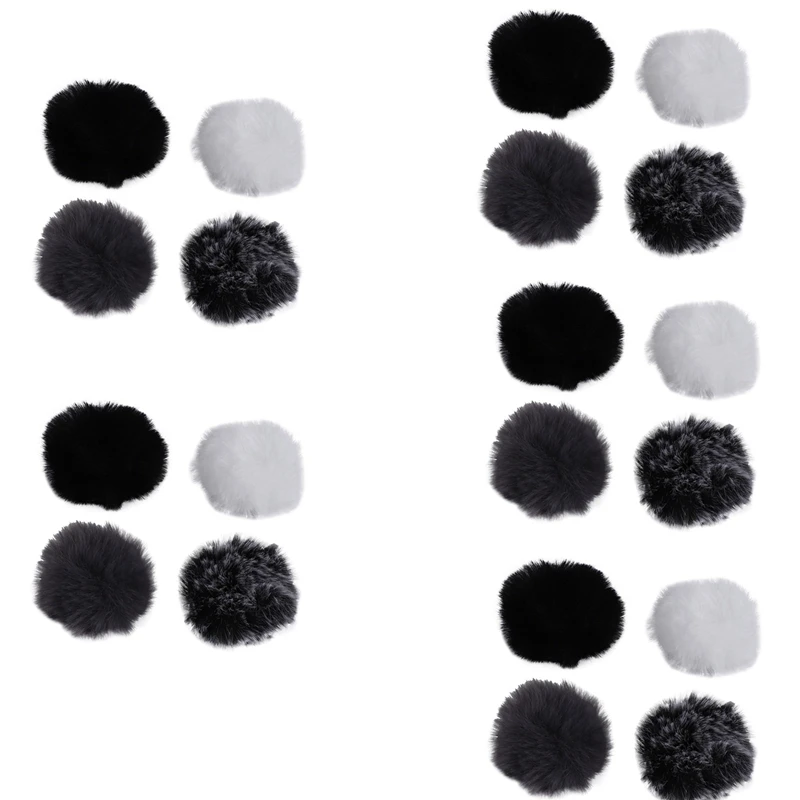 ที่บังลมมีขนยาว5เท่าของไมโครโฟนสายคล้องคอทำจากขนสัตว์แบบนุ่มสำหรับ Sony RODE Boya lapel lavalier MIC 5มม.