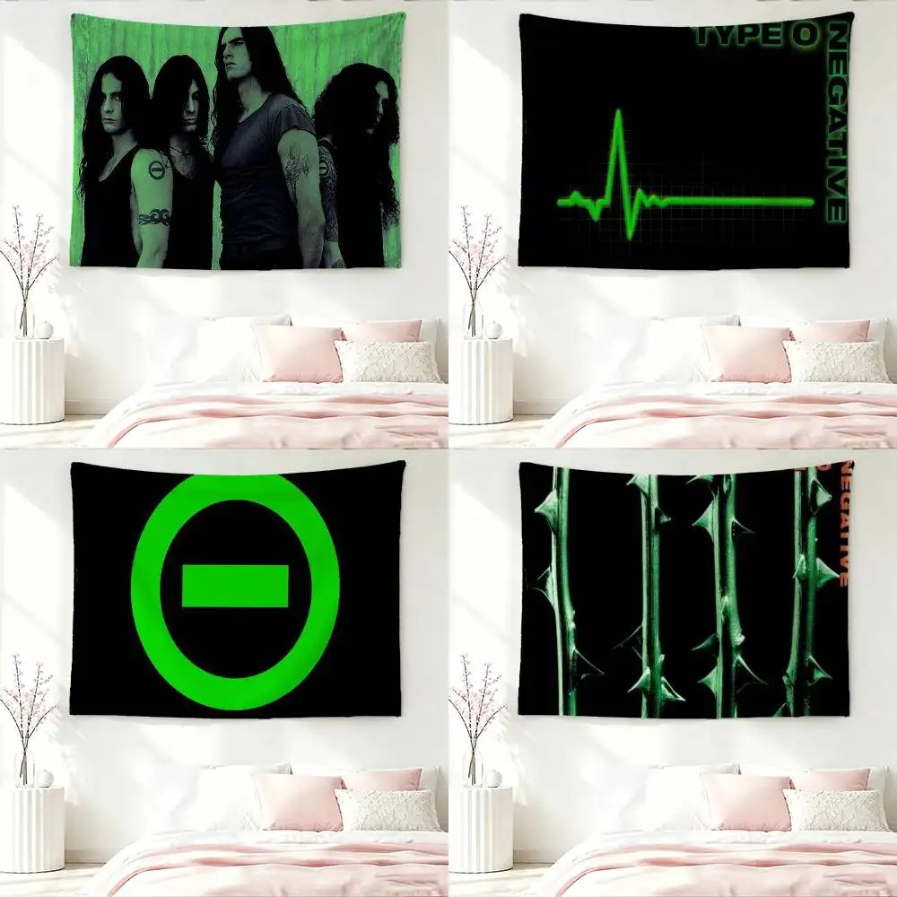 T-Type O Negative Tapestry Flags Wall Hanging Background Art Banner for Bedroom Home Outdoor Decor