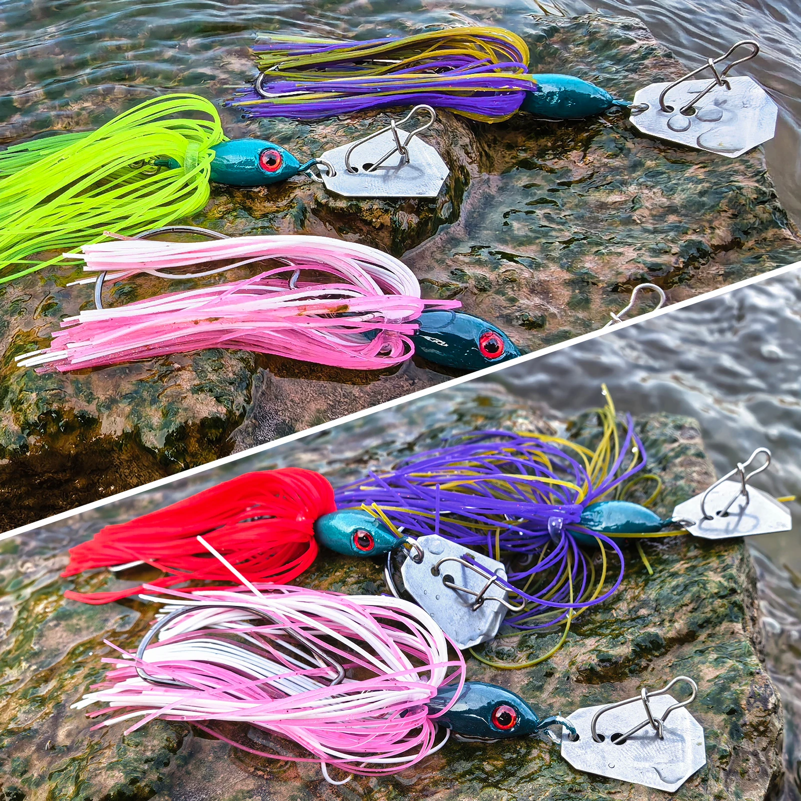 FREE FISHER Chatterbait para lubina y lucio – falda de goma - imagen 2