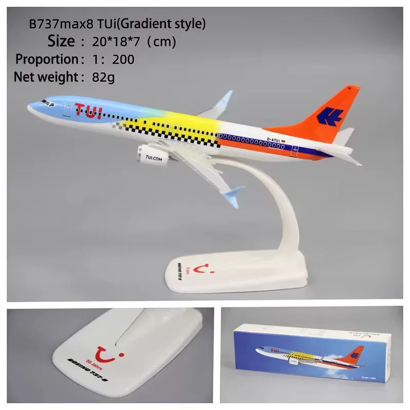 

1:200 Scale B737max8 Alloys & Plastics Aircraft Model Static Collection Decorated Holiday Gifts Toys Souvenir Gift