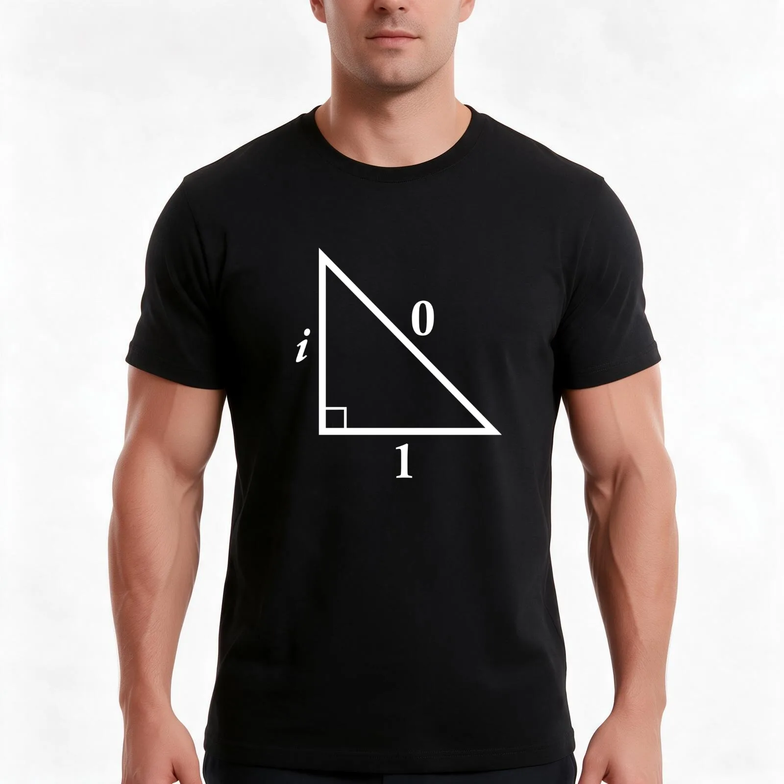 impossible complex triangle - white T-Shirt, Summer Casual Cotton Tee, Oversized Streetwear Tops, Vintage Graphic Print