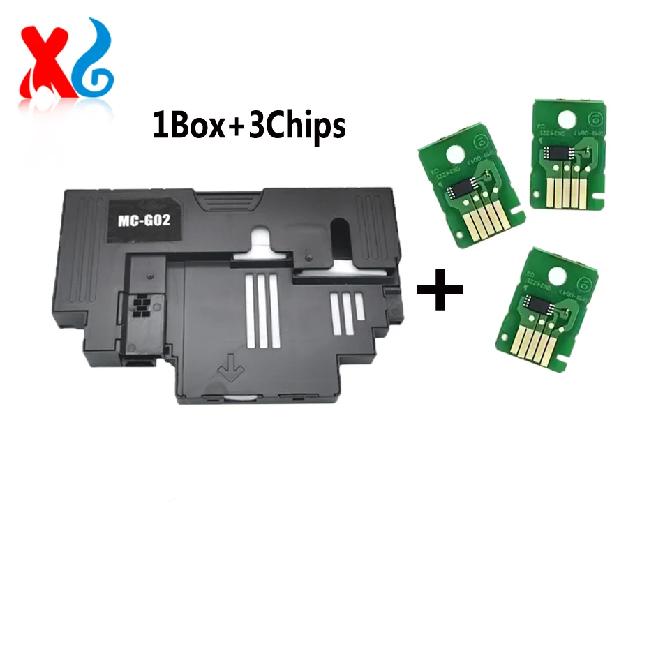 

MC-G02 Контейнер для отработанных чернил G02 для Canon G2160 G3160 G1220 G2260 G3260 G1420 G2420 G2460 G3420 G3460 G1520 с чипом