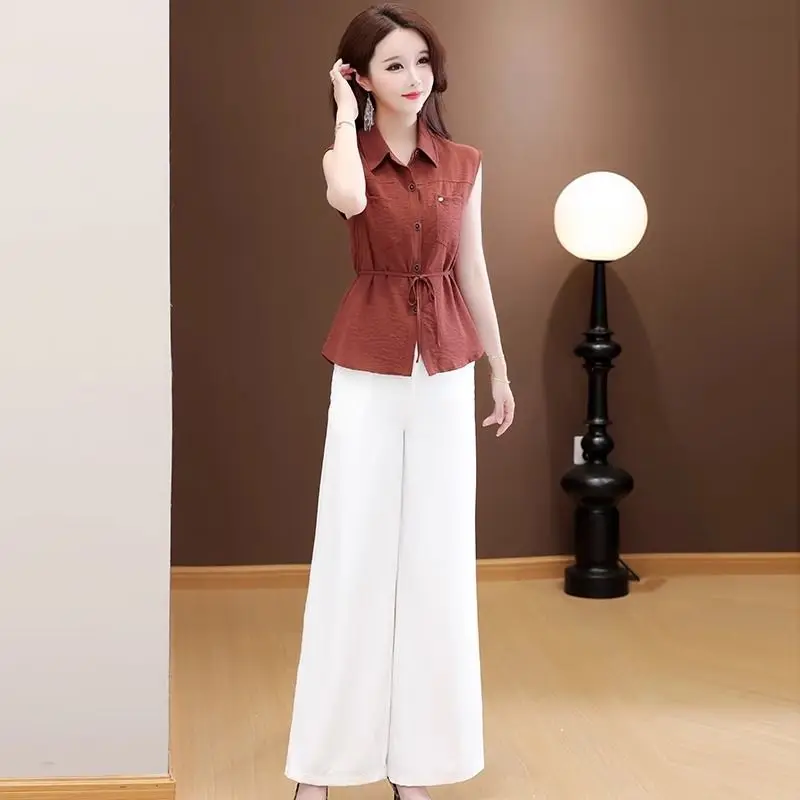 

Wear To Work Ladies Trouser Office Professional Korea Stylish Aesthetic Clothing Sales Full Tailor Women's Pants Two Piece Set