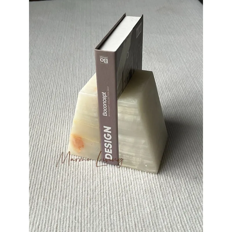 Study sample room book file decoration natural marble ornament book living room decoration book stand decoration customization