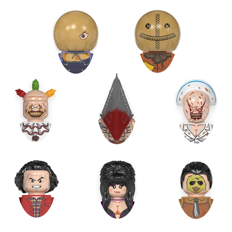 

WM6101 Jack Torrance Chainsaw Jason Sam Nurse Pyramid Head Twisty the Clown Elvira Building block boy birthday toy