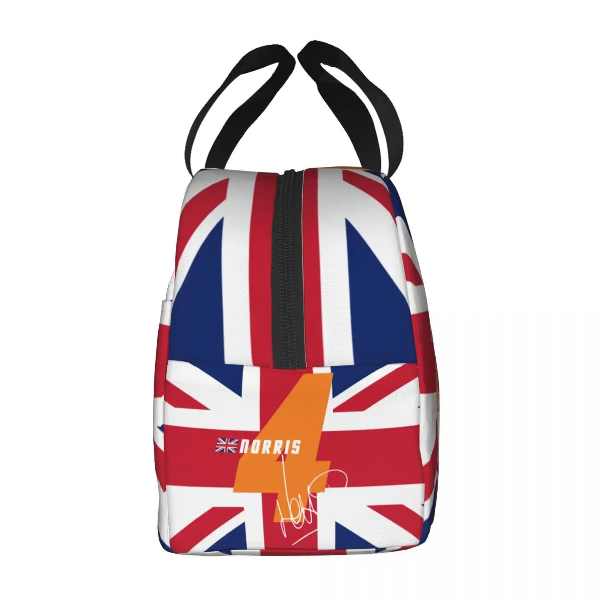 Custom L-Lando Norris Motorcycle Racing Lunch Bag Portable Cooler Thermal Insulated Lunch Box Picnic Travel Food Tote Bags
