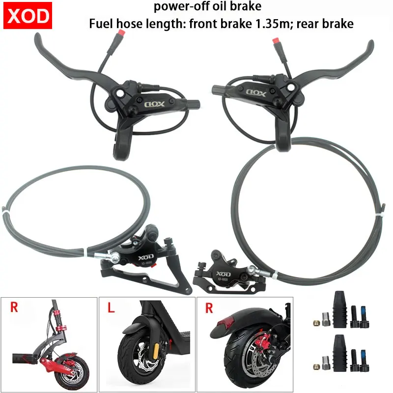 XOD Electric Scooter Hydraulic Disc Brake E-Bike 140 160 mm Rotor FOR Zero 10X 11X KUGOO G1 G2 Pro E-scooter Brake