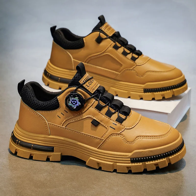 

Мужские походные кроссовки LOEIKAN с вращающейся застежкой, нескользящие, износостойкие, для треккинга