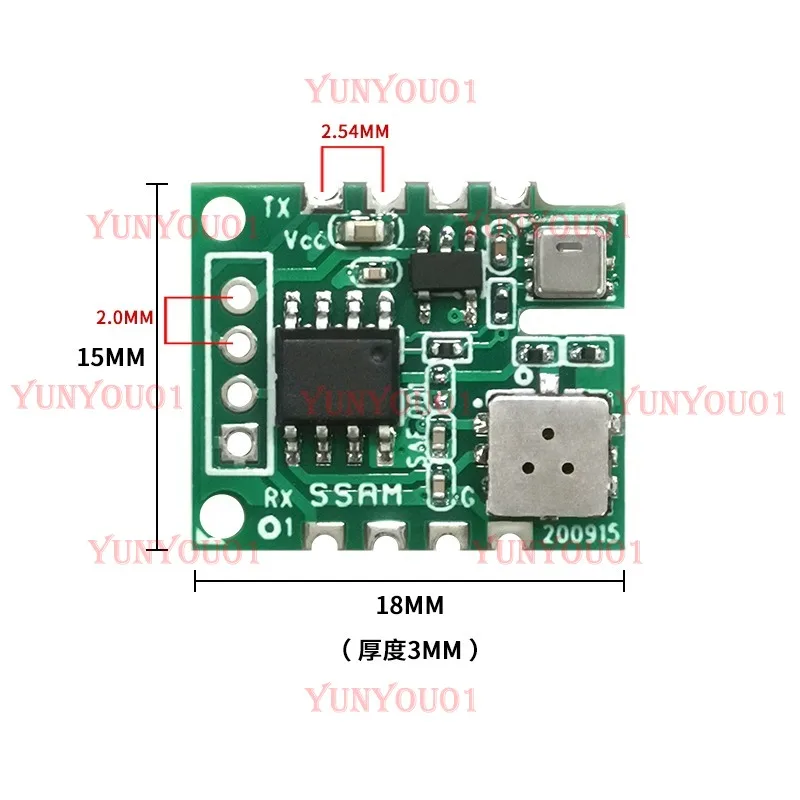Air quality sensor TVOC temperature and humidity three in one environmental detection module UART digital signal SSAM01