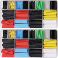 580pcs Thermoresistant Tube Heat Shrink Wrapping KIT Heat Shrinking Tube Assorted Pack Wire Cable Insulation Sleeve DIY