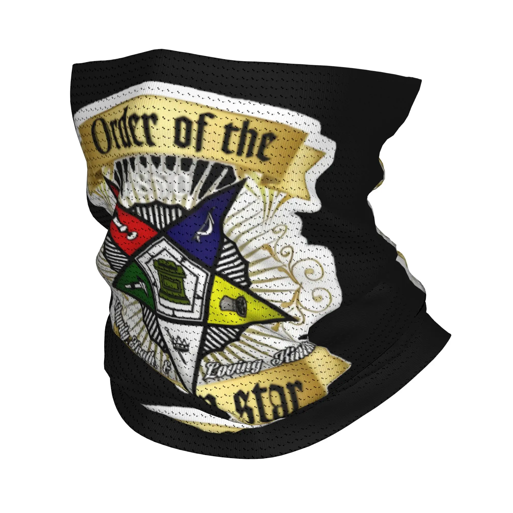 Custom Oes Order of the Eastern Stars Bandana Neck Gaiter Windproof Face Scarf Cover Women Men  Headband Tube Balaclava