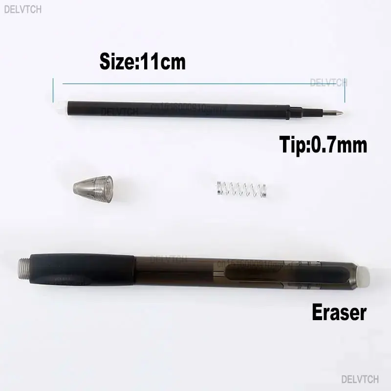 DELVTCH 0.7mm 0.5mm Erasable Pen Refill Blue Black 8 Color Ink Handle Office School Rotation Switch Retractable Erasable Gel Pen