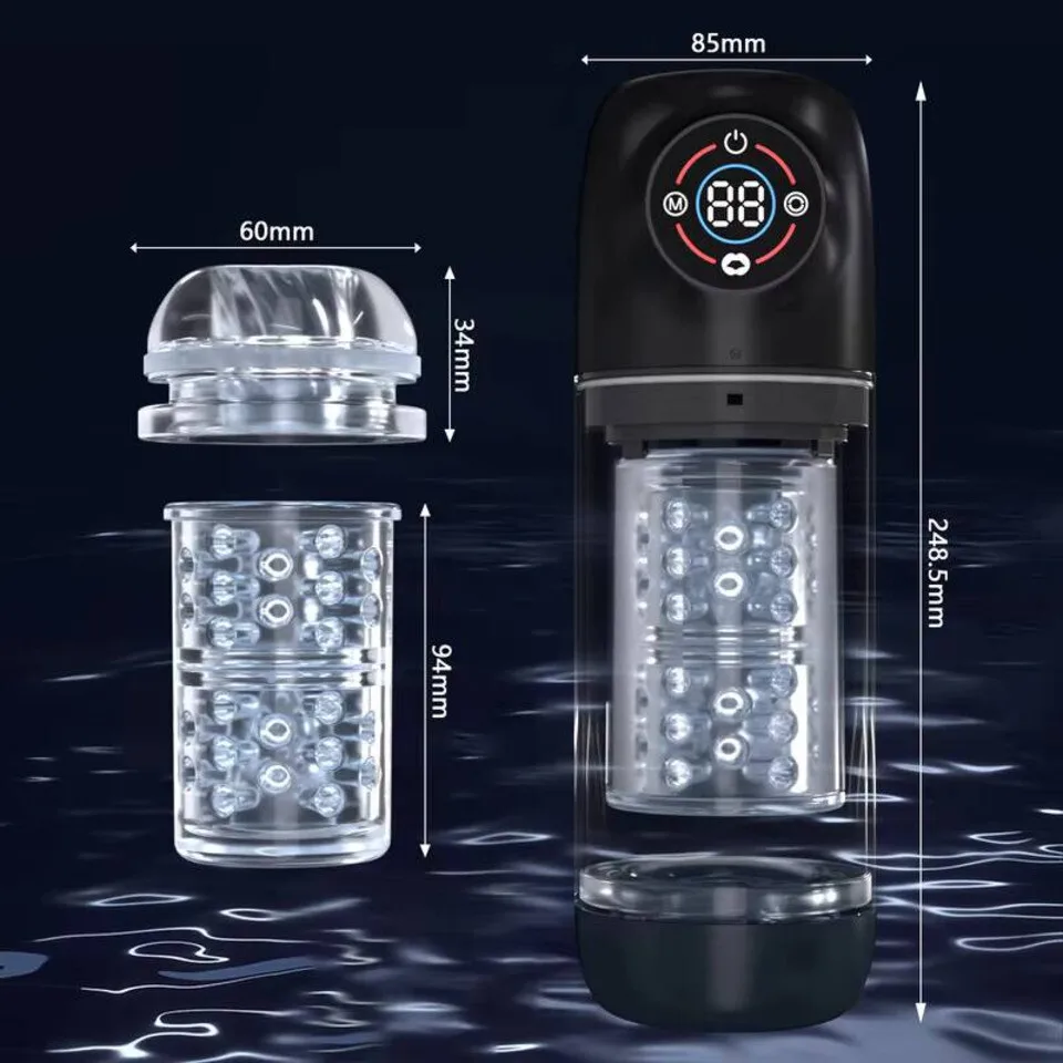 التلقائي الدورية ذكر الاستمناء كأس مص لعق جهاز الاستمناء للرجال منتجات جنسية ألعاب مثيرة