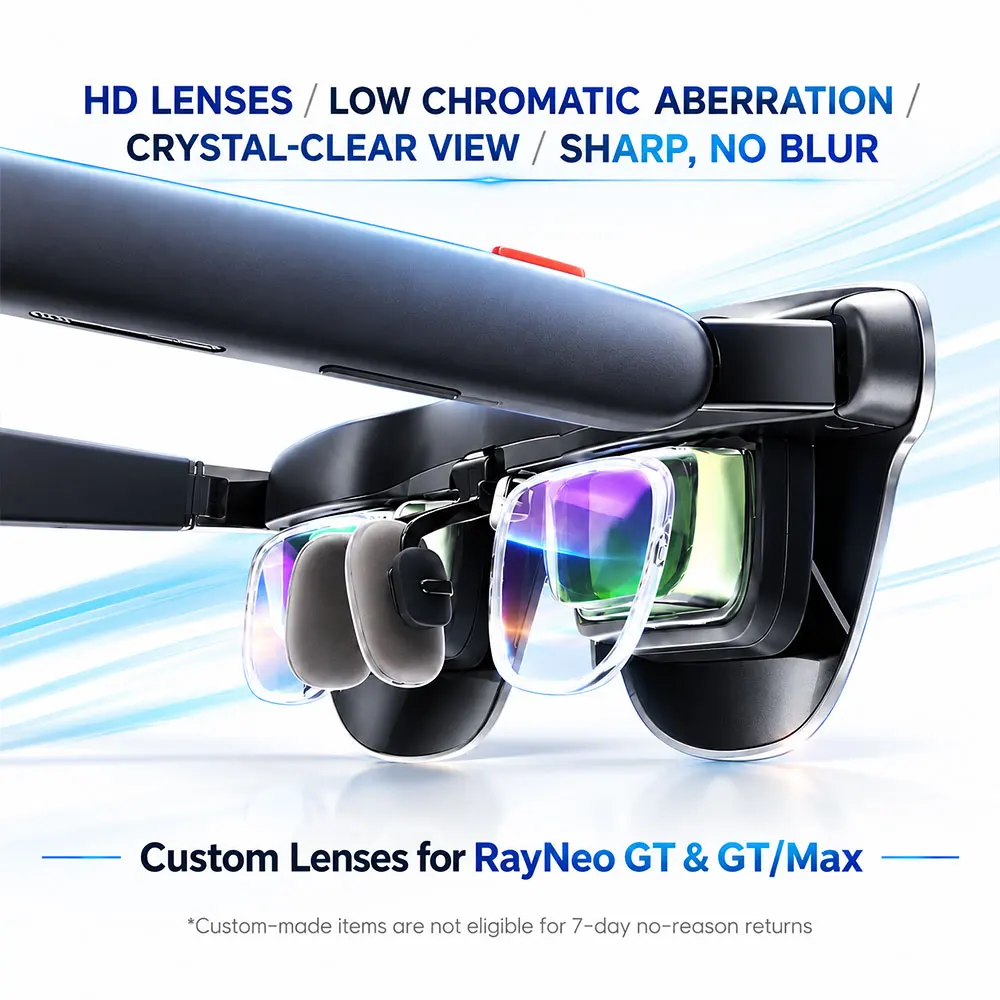 For RayNeo GT Max AR Smart Glasses Customized Myopia Astigmatism Lens Matching