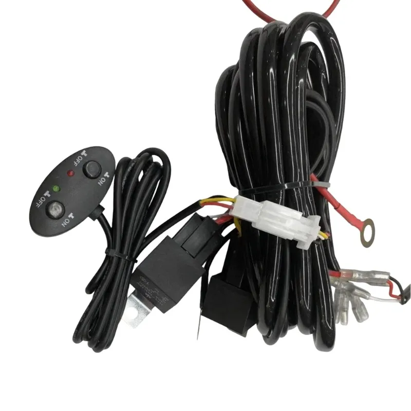 

Классический универсальный жгут проводов для противотуманных фар, автомобильный, каплевидный, для модификации электромобилей, с кнопочным переключателем